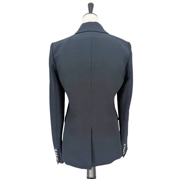 Veronica Beard Miller Dickey Jacket Navy Blue and Black Textured Blazer Size 6 - Picture 8 of 11